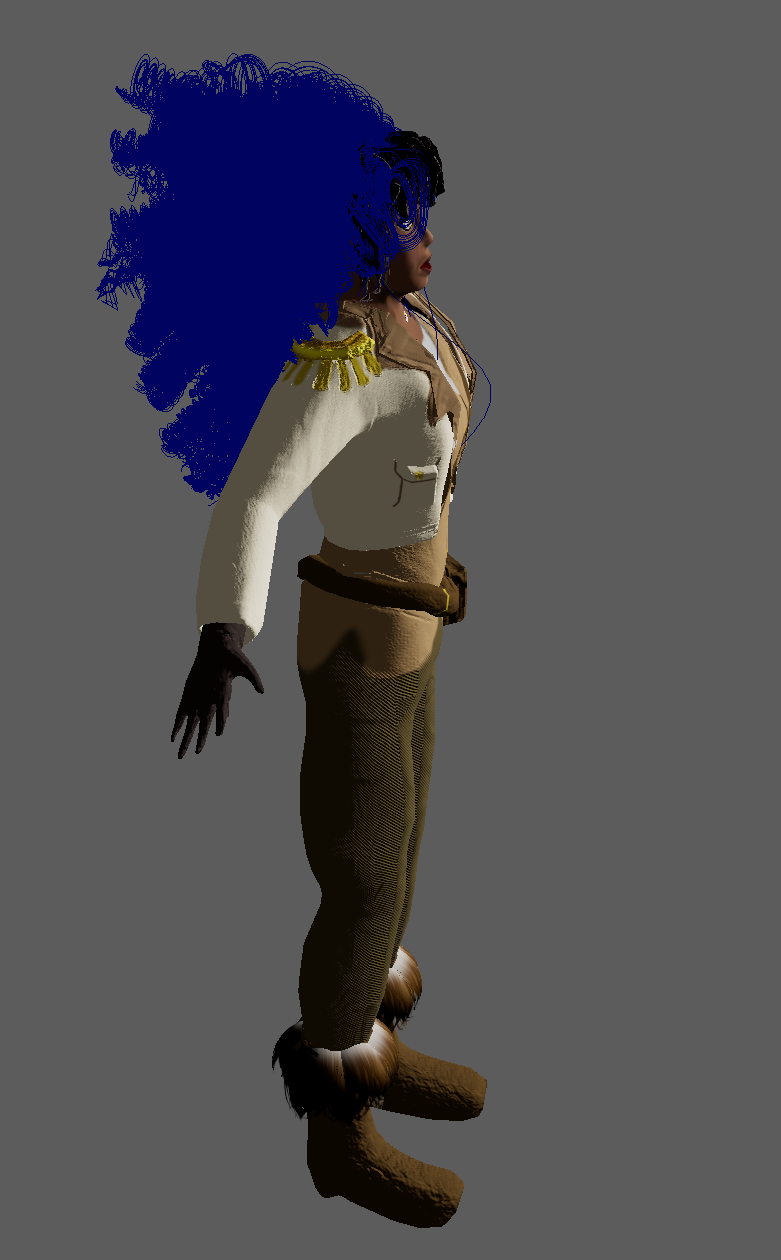 Left side-view of character