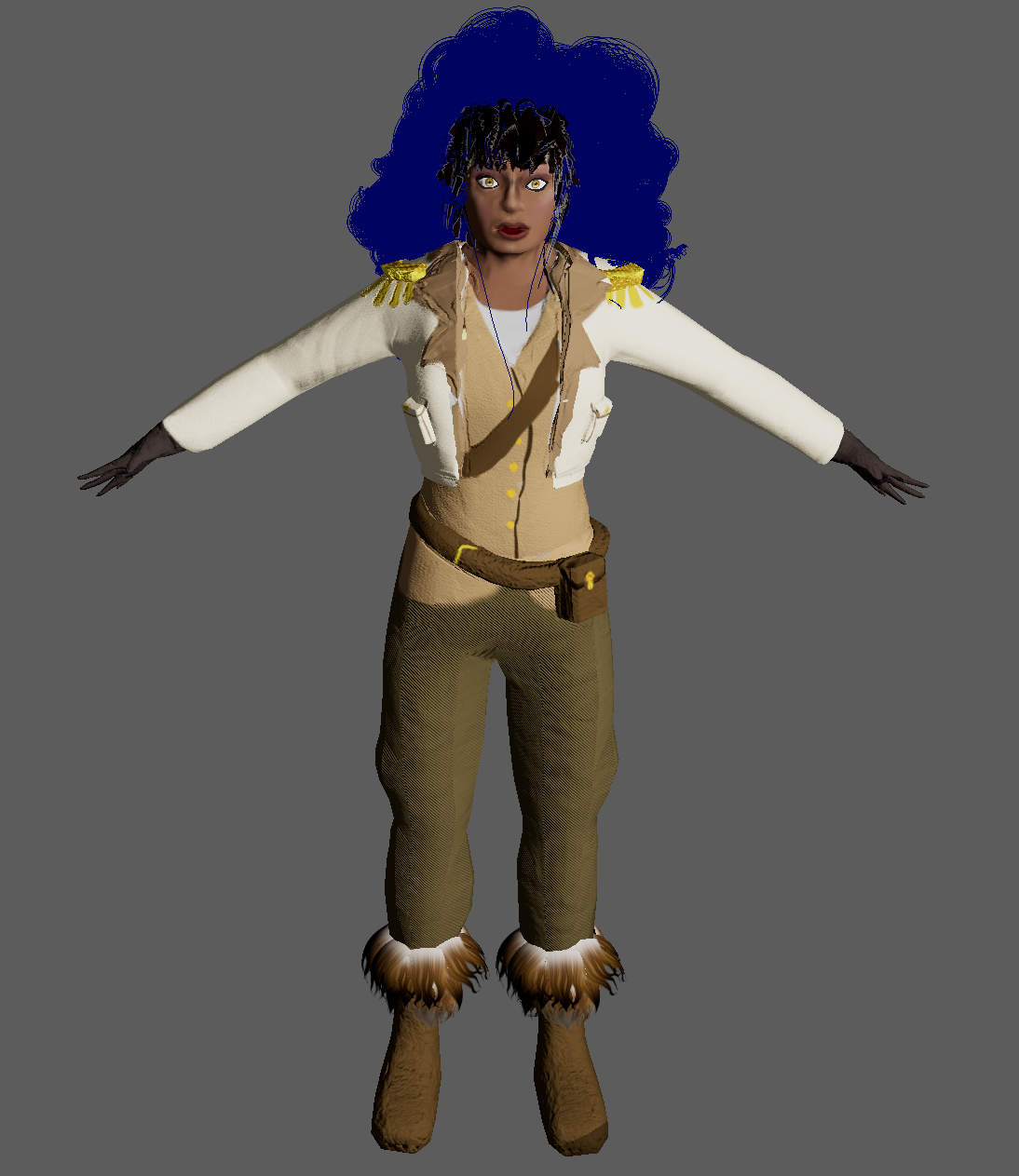 Front view of character